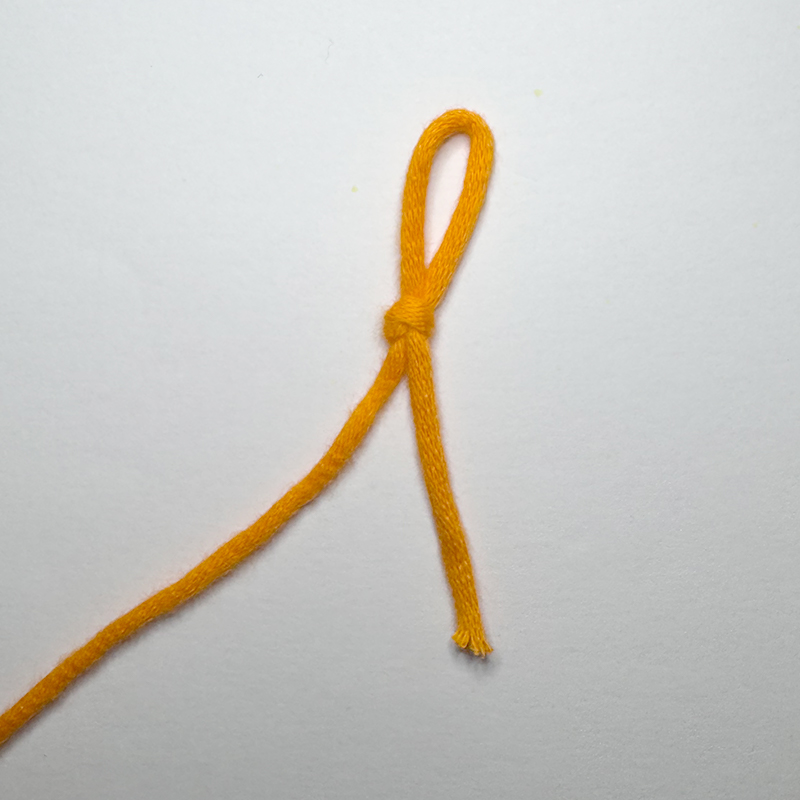 The first way to make a slipknot